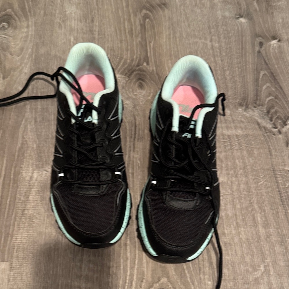 Fila Black and Pink Women's Athletic Shoes